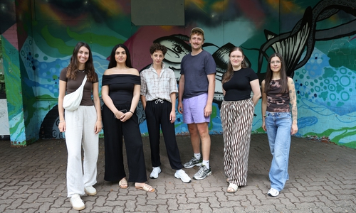  v.l. Lisa Reinecke und Kimia Talebpour (beide AWO Salto Suchthilfe), Prof. Dr. Heidi Süß, Tobias Spiegelberg (Detox Identity), Friederike Schröder (Beratungsstelle gegen sexuelle Gewalt) und Alexandra Leszczynski (Team Jugend- und Demokratiebildung) leiteten verschiedene Workshops zu den Themen Männlichkeit, Rollenbilder, Rassismus, Sucht und Geschlechterrollen in Beziehungen.