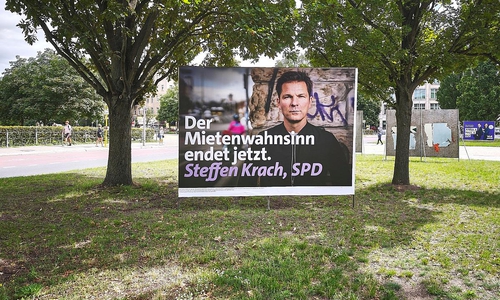 Wahlplakate mit Steffen Krach am 07.08.2026