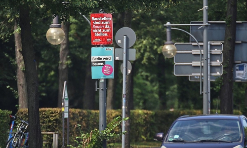 Wahlplakate von SPD und CDU in Berlin (Archiv)