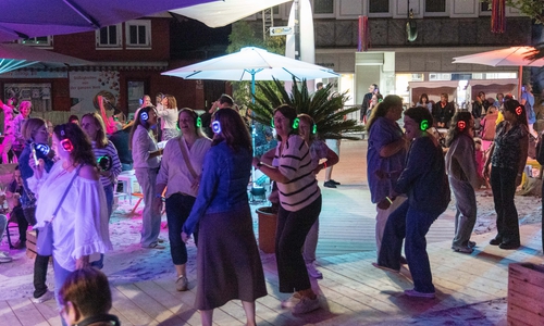 Kam gut an: Die Silent-Party am StadtStrand in Salzgitter-Bad.