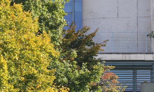 Hier wurde der Strandkorb angeliefert: Terrasse am Bundeskanzleramt