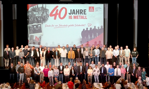 Die IG Metall feierte mit ihren Jubilaren. 