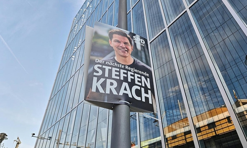 Wahlplakat mit Steffen Krach (Archiv)