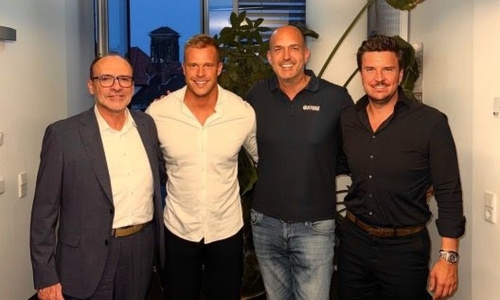 v.l.: Thomas Zechner, Geschäftsführer der BRAWO Capital GmbH; Dominik Horn, Gesellschafter & Geschäftsführer der FITNESSLAND Gruppe; Stephan Schulan, CEO von all inclusive Fitness; Thomas Gründel, Geschäftsführer der FITNESSLAND Gruppe