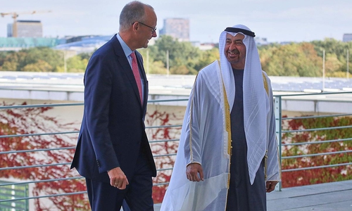 Friedrich Merz und Muhammad bin Zayid Al Nahyan am 10.09.2026