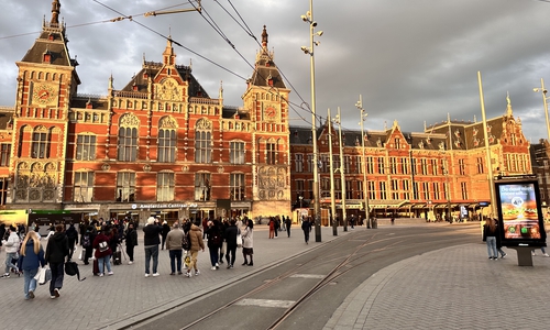 Der Bahnhof von Amsterdam.