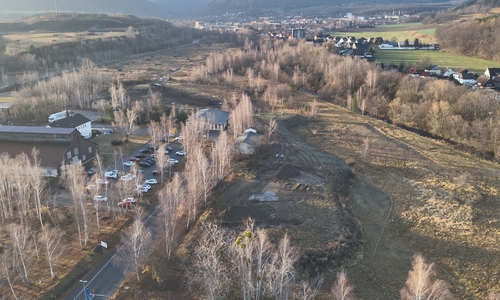 Das Gelände der Altlast von Oben mit Blick in Richtung Süden.     