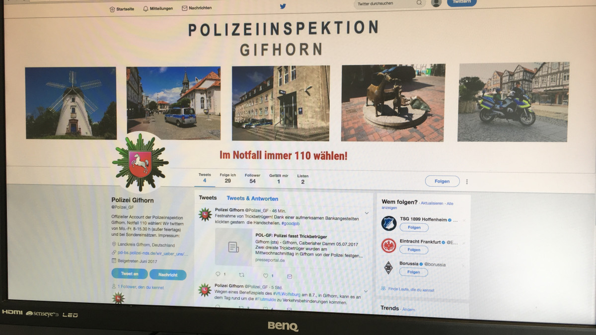 Polizei Gifhorn hat jetzt einen Twitter-Account | regionalHeute.de