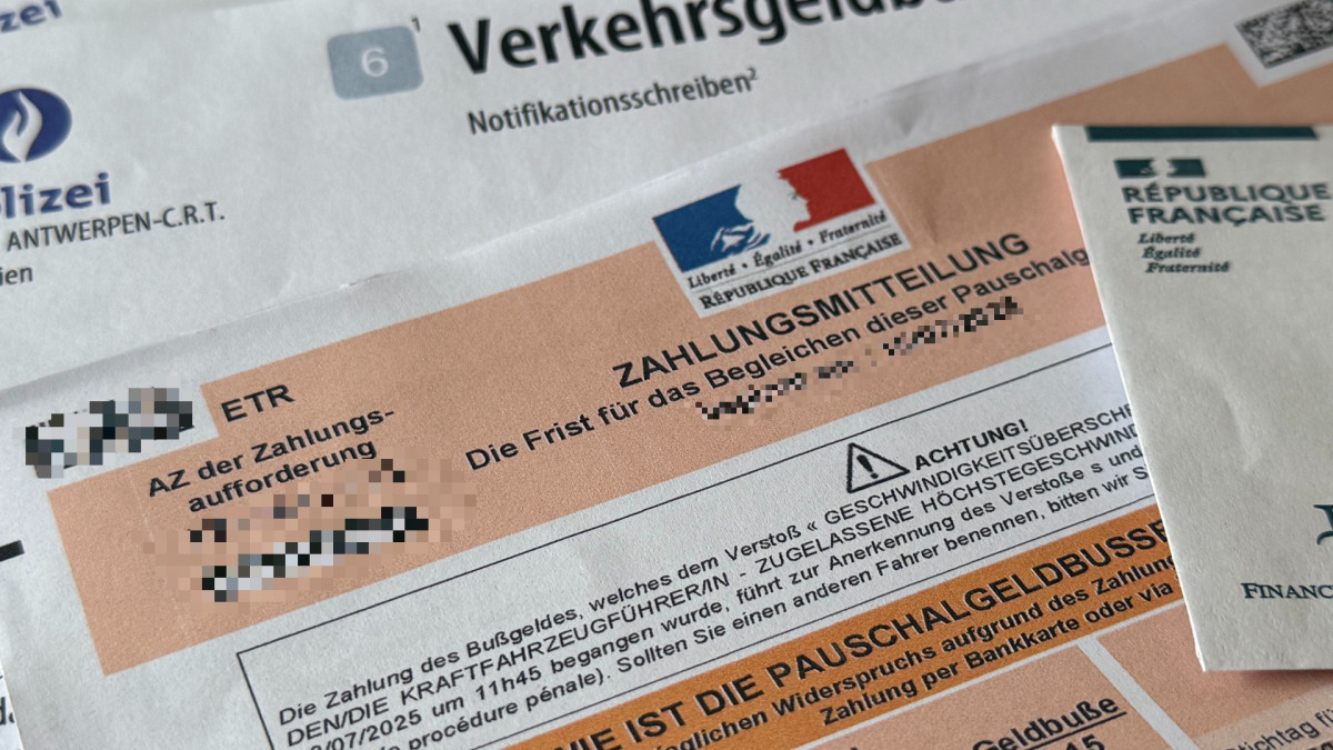 Bussgeldbescheid Holland Fake