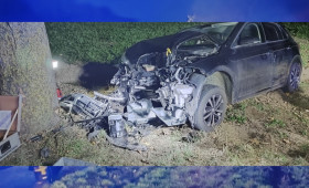 Auto kollidiert bei Hohenhameln mit Baum: Fahrer eingeklemmt