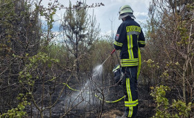 Feuerwehr bekämpft großen Vegetationsbrand in Celle