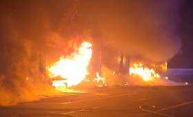 Lkw brannte auf der A2 – Vollsperrung führte zu Stau und Folgeunfall