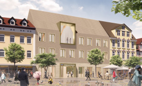 Dieser Neubau soll ein Zeichen in der Fußgängerzone setzen