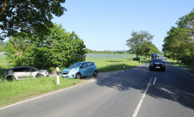 Hund rennt auf B6 bei Salzgitter und Goslar: Schwerer Verkehrsunfall