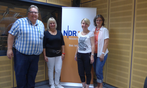 v.l. Michael Thürnau, Marita Draheim, Jutta Alles und Dr. Nicole Laskowski Foto: NDR 1 Niedersachsen