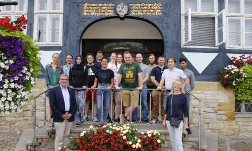 Die Studenten wurden von Thomas Pink im Rathaus empfangen. Foto: Stadt Wolfenbüttel