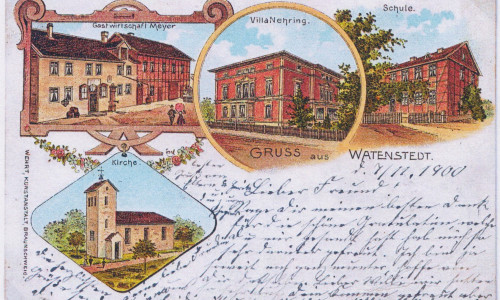 Postkarte von 1900 von Familie Wienecke
