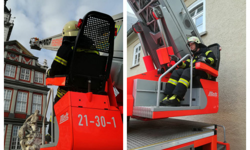 Die Feuerwehr Wolfenbüttel hat Drehleitermaschinisten ausgebildet. Fotos: Feuerwehr Wolfenbüttel