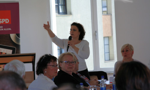 Dr. Carola Reimann lud zur Fraktion-vor-Ort-Veranstaltung zum Thema „Was ändert sich in der Pflege? Die neuen Pflegegesetze im Überblick“. Fotos: SPD