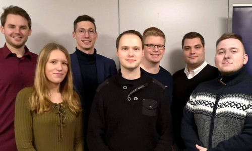 Von links: Eric Tychsen, Jacqueline Gödecke, Henrik Hagemann, Lorenz Plapper, Justin Gronau, Daniel Eimers und
Tjorve Kujath. Foto: Junge Union