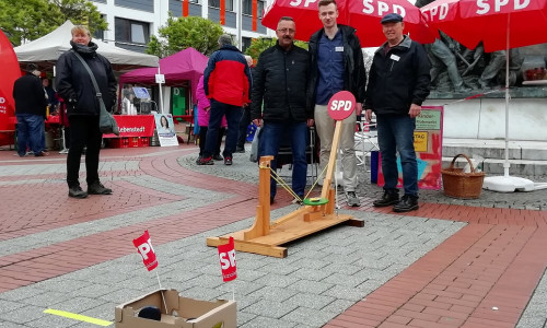 Salzgitteraner Bürger informierten sich in Lebenstedt über die diesjährige Europawahl. Foto: Dieter Schneider