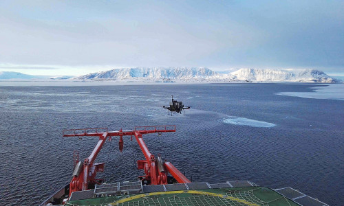 Bereits 2017 war ALICE östlich von Grönland im Einsatz.
Foto: Axel Behrendt/AWI
