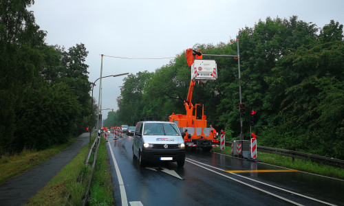Die Baustellenampel wird durch eine stationäre Signalanlage ersetzt. Foto: Stadt Goslar