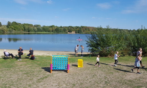 Etwa 300 Besucher nutzten den sonnigen Tag für einen Familienausflug an den Eixer See. Foto: Wirtschafts- und Tourismusfördergesellschaft Landkreis Peine mbH