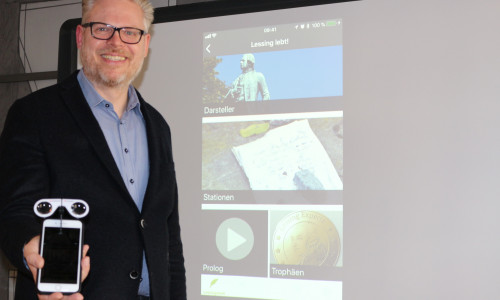 Björn Reckewell hat die neue Funktion der Wolfenbüttel App vorgestellt. Fotos: Anke Donner