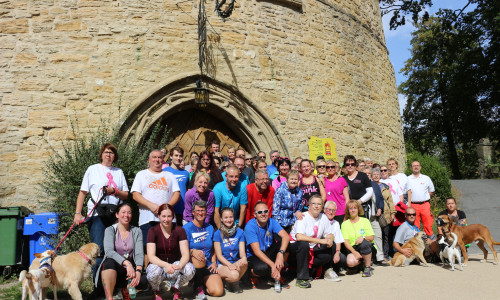 Rund 100 Läufer nahmen am Samstag am Anti-Brustkrebslauf teil. Fotos: Anke Donner