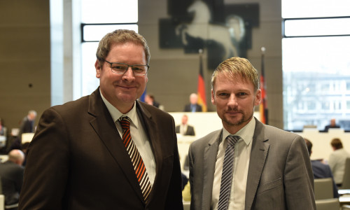Die beiden Landtagsabgeordneten Marcus Bosse und Stefan Klein. Foto: SPD