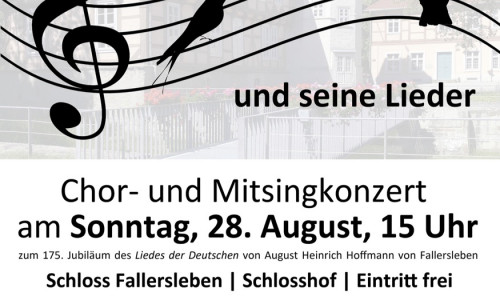 Das Veranstaltungsplakat zum Chor- und Mitsingkonzert. Bild: Stadt Wolfsburg