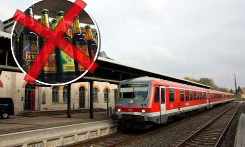 Auf einigen Strecken der Deutschen Bahn darf ab dem 1. Januar 2018 kein Alkohol mehr getrunken werden. Symbolfoto: Anke Donner/Werner Heise