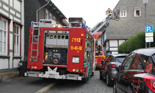 Feuerwehrübung in Alstadtenge der Schilderstraße . Foto: Feuerwehr Goslar