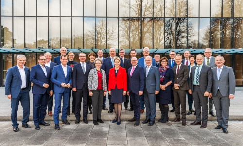 Bundesfamilienministerin Franziska Giffey zu Gast bei der Präsidiumssitzung in Hamm. Foto: Deutscher Städtetag