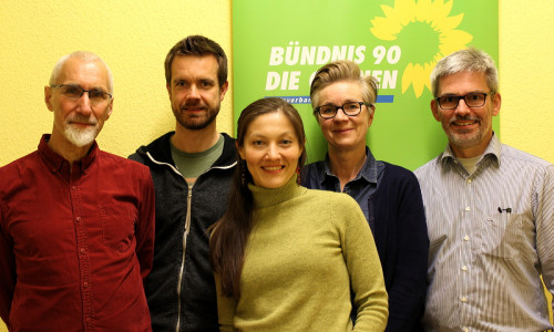 Der Vorstand des Ortsvereins Wolfenbüttel von Bündnis 90 / Die Grünen: Manfred Kracht, Sascha Poser, Anna Fagan, Ulrike Krause, Stefan Brix (v. li.).
