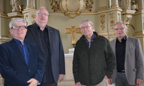 v.l. Werner Bähr, Thomas Mogge, Gerhard Hummer, Hans Schweda. Foto: Kirchenkreis Peine