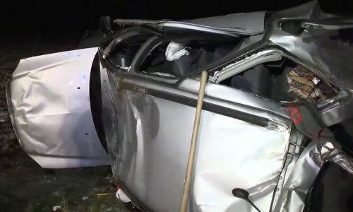 Der schwer verletzte Fahrer konnte das total zerdrückte Auto selbstständig verlassen. Video/Foto: aktuell24(BM)