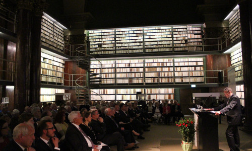 In der Augusteerhalle der Herzog August Bibliothek wurde am Sonntag der neunte Lessing-Preis für Kritik verliehen. Fotos: Jan Borner