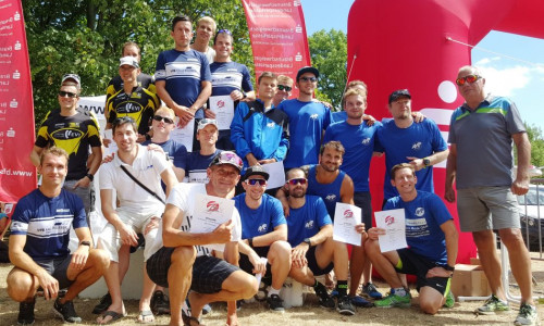 Gewinner unter sich: Die ersten drei Herrenteams der Verbandsliga Niedersachsen. Foto: Triathlon Team BS