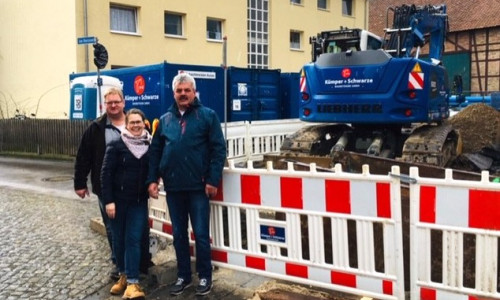 Die SPD-Mitglieder des Ortsrates freuen sich, dass die Bauarbeiten nun endlich begonnen haben. Foto: SPD
