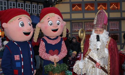 Viele Jahren gehörten Wölfchen und Büttelchen zum Weihnachtsmarkt in Wolfenbüttel.