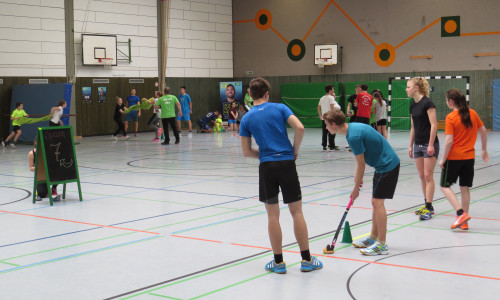 Wettkampf am Gymnasium Bad in der Sporthalle am 31. März. Foto: AOK - Die Gesundheitskasse für Niedersachsen