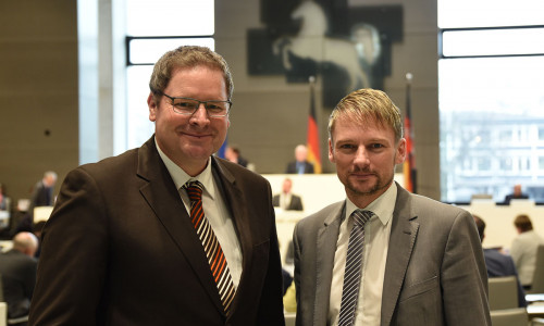 Die beiden SPD-Landtagsabgeordneten Marcus Bosse und Stefan Klein. Foto: SPD
