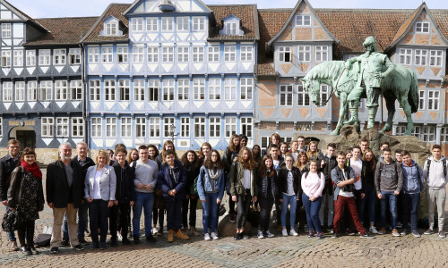 Schüler aus  Saint-Pol-de-Léon besuchen für eine Woche die Lessingstadt. Foto: Thorsten Raedlein