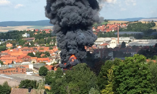 Großbrand in Seesen. Fotos: GM/CW/BM