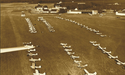 Zum Deutschlandflug 1961 starteten 150 Maschinen am Flughafen in Braunschweig. Foto: Flughafen Braunschweig-Wolfsburg