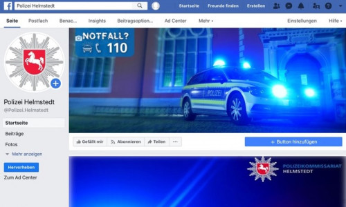 Die Polizei Helmstedt ist online.
Screenshot: Polizei