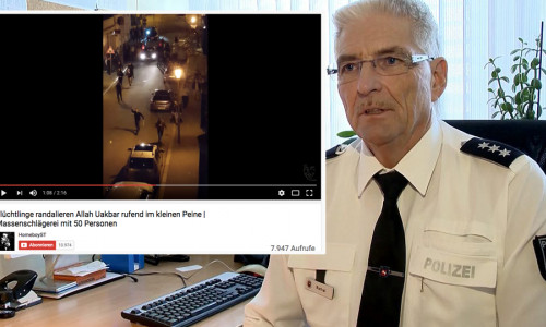 Der Peiner Polizeisprecher Peter Rathai schließt weitere Ausschreitungen nicht aus. Foto: aktuell24-bm / Screenshot-YouTube/HomeboyST