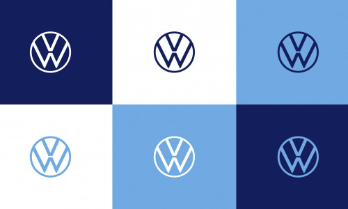 Das neue Logo ist deutlich simpler - und erinnert stark an das alte, bis 1978 verwendete Logo. Bild: Volkswagen AG